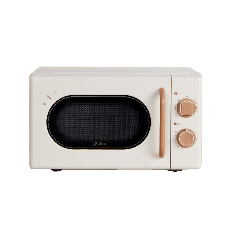 美的(Midea)微波炉20L变频家用小型百搭复古转盘式一级能效经典双旋钮低频轻音 M20H4
