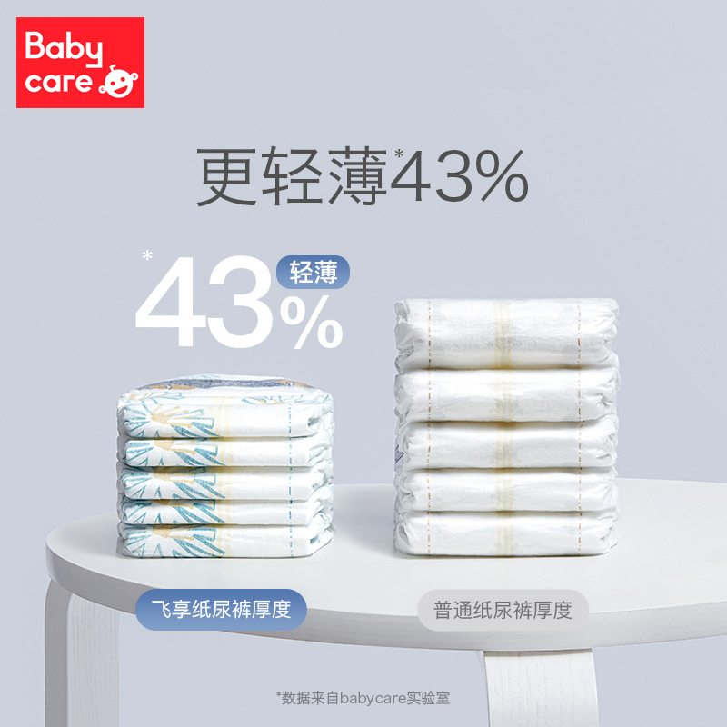 babycare飞享纸尿裤超薄透气新生儿尿不湿试用装NB码4片,1个id限拍1份,多拍不发货