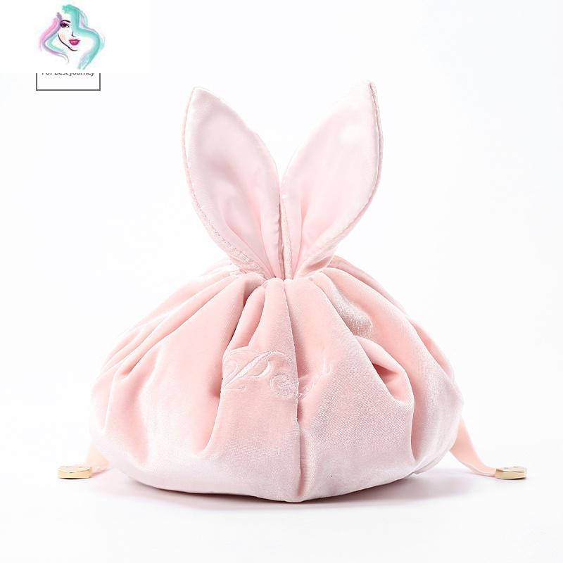 丝绒懒人抽绳化妆包网红ins北欧旅行收纳袋束化妆包