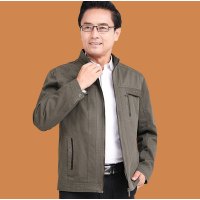 SUNTEK爸爸春装外套装中年男40岁50中老年人爷爷春秋老爸60老人70上衣80夹克