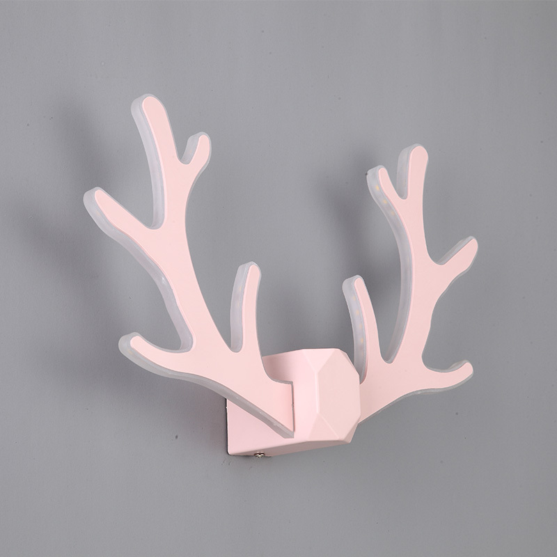 北欧鹿角创意卧室闪电客床头墙上壁灯简约客厅背景装饰网红灯饰ins