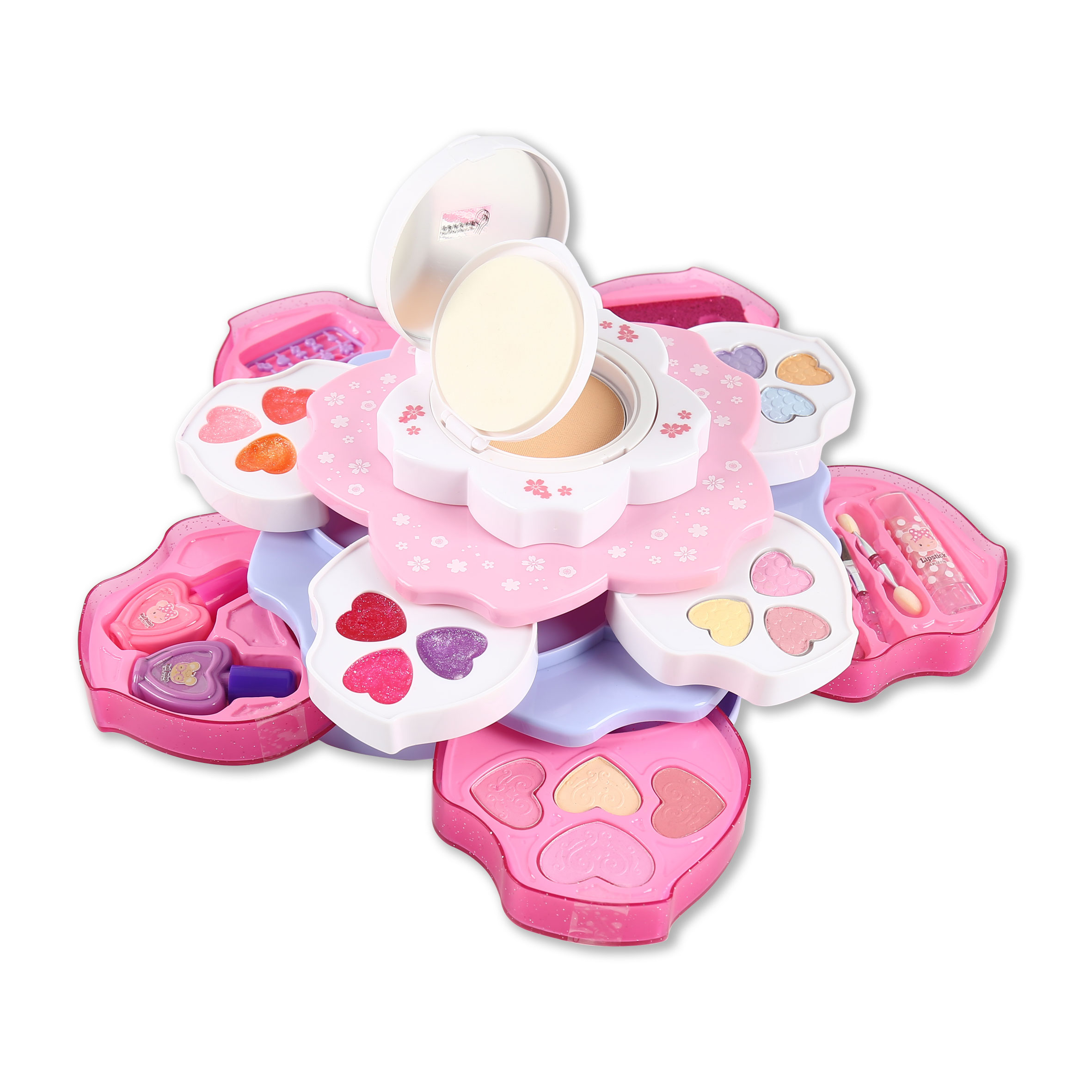 哲高儿童甜美樱花之恋化妆盒彩妆系列过家家眼影口红生日礼物玩具参数