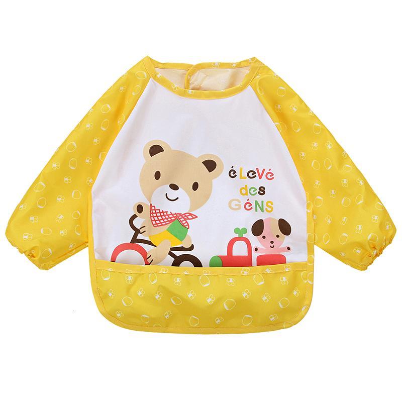 宝宝吃饭罩衣围兜防水婴儿反穿衣长袖围裙儿童食饭兜护衣倒褂