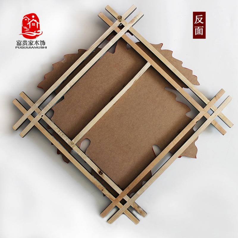 新中式复古客厅墙面装饰品挂件玄关墙壁挂饰背景墙立体中国风墙饰 三维工匠 花开富贵壁饰