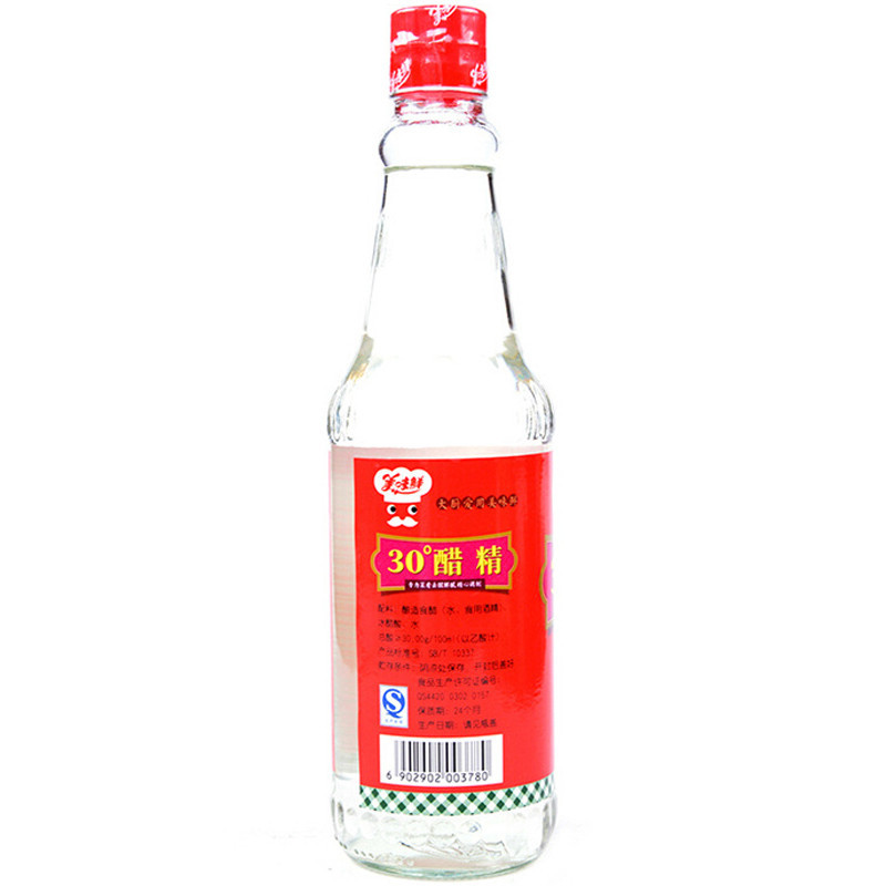 美味鲜30°醋精500ml 醋清味浓 食用香醋白醋