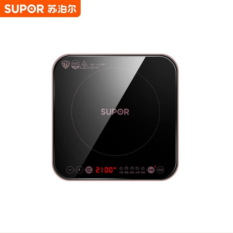 苏泊尔(SUPOR)匀猛火滑控调节微晶面板一键爆炒智能定时电磁炉C21-IC20