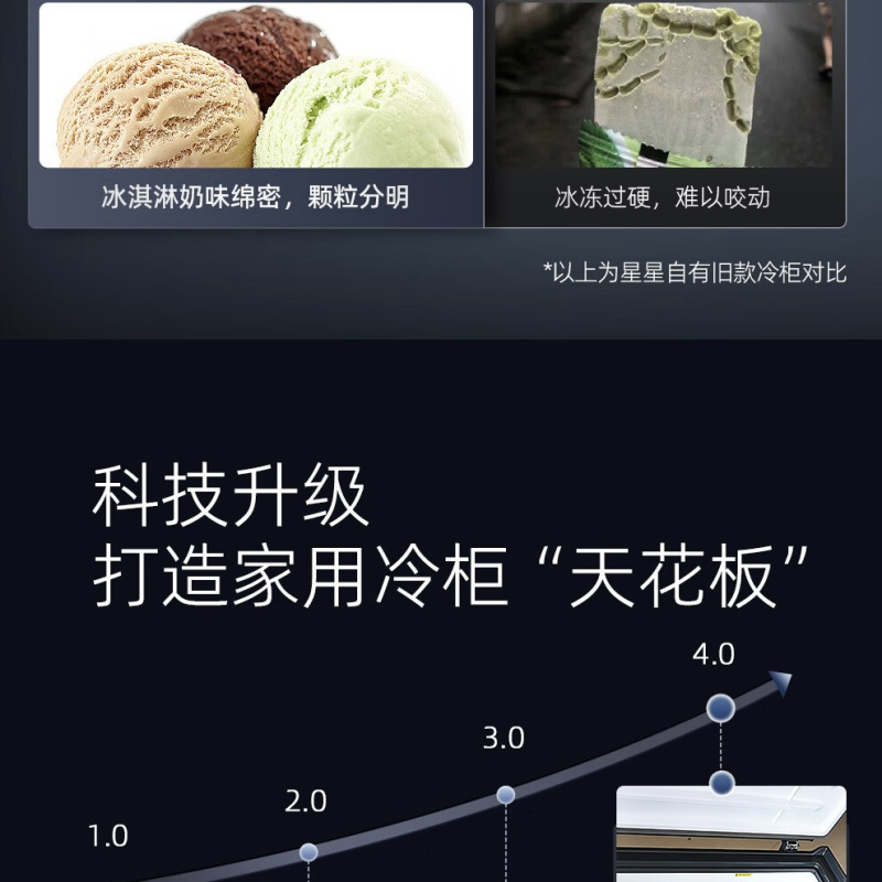 星星BD/BC-245WKA风冷商用保鲜冰箱245升1级能效节能高清大图