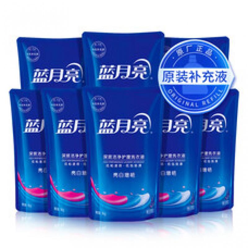 蓝月亮 洗衣液 薰衣草香/自然清香不同香型可选 袋装补充装 原液补充 【亮白增艳】1kg袋*8|薰衣草香