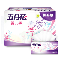 五月花 抽纸 婴儿柔系列 2层150抽*6包(S码)软抽面巾纸餐巾纸卫生纸擦手纸巾