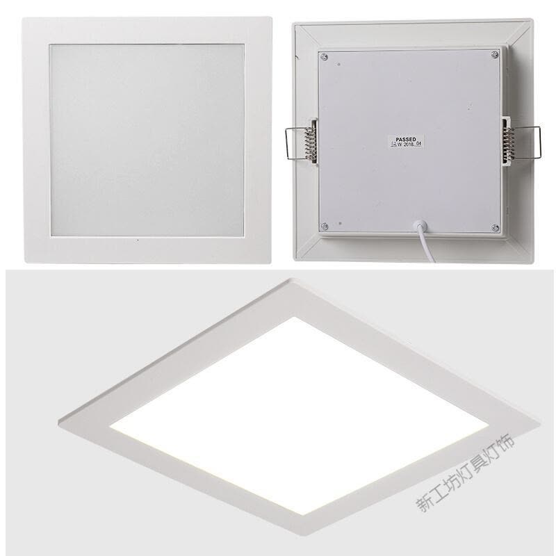苏宁放心购 方形暗装LED厨卫灯嵌入式厨房阳台吸顶灯浴室灯具卫生间开孔16~17图片