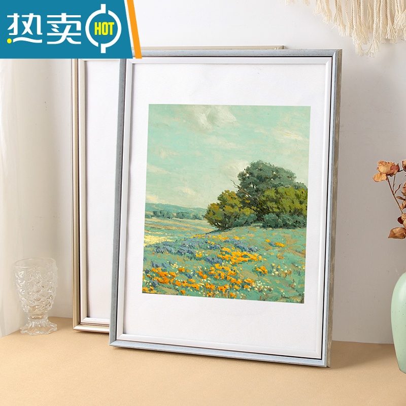 敬平大相框装裱画框现代简约定制任意尺寸挂墙24寸4K拼图框外框16寸30 珍珠白色 A3挂式[可放29.7*42cm]高清大图