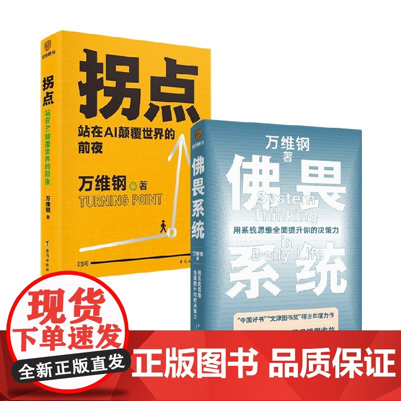 拐点 站在AI颠覆世界的前夜+佛畏系统 万维钢 著 经济高清大图