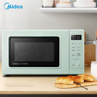 美的(Midea)微波炉 700W大功率 20L智能微波炉 节能低噪音微波杀菌 淡雅绿PM2005