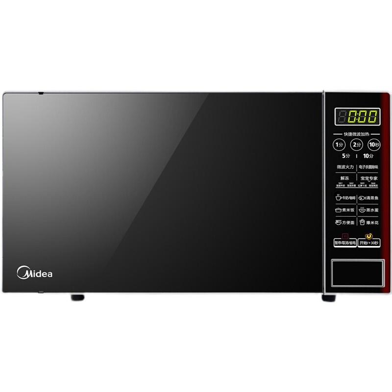 Midea/美的微波炉家用智能平板多功能烤箱一体全自动 黑色 电脑式 转盘加热 美的