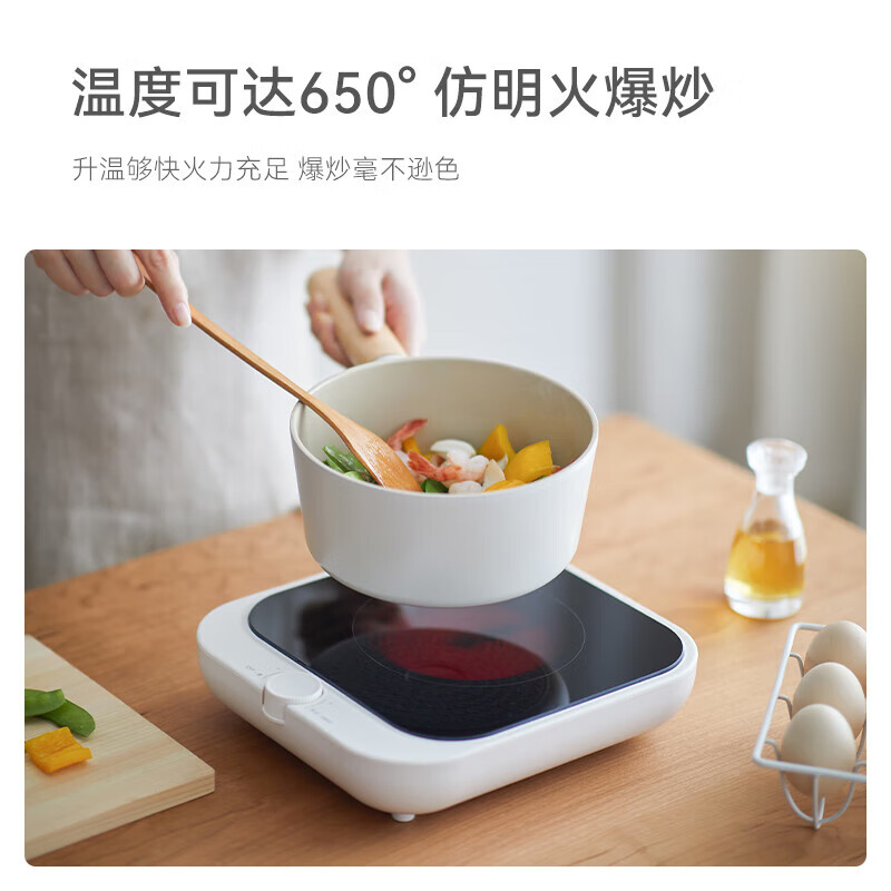 OLAYKS立时电磁炉电陶炉煮茶家用租房宿舍套装大功率电池炉迷你电陶茶炉围炉不挑壶加热炉无辐射煮 陶白色DTL00201高清大图