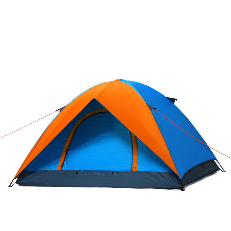 WT狼行者3-4人双层帐篷 防雨防紫外线露营野营帐篷 LXZ-1026颜色随机