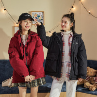 [5折价299.9元]唐狮冬新款羽绒服女时尚外套工装派克服女小个子白色