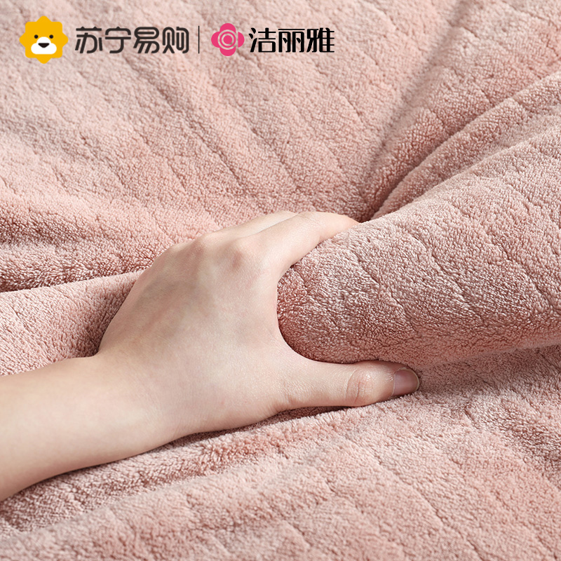 洁丽雅毛巾洗脸比纯棉洗澡家用柔软珊瑚绒吸水不掉毛干发面巾814-1