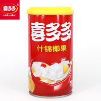 喜多多 什锦椰果水果罐头饮料370g*12瓶 福建特产零食 整箱
