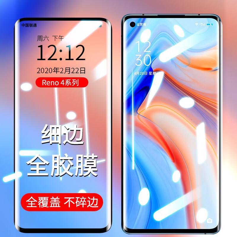 opporeno6钢化膜reno5防爆reon4水凝膜reno4se全屏opopreno6pro 玻璃