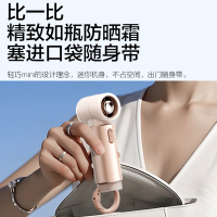 艾美特(AIRMATE)[母亲节礼物]小风扇手持风扇小风炮便携式迷你充电风扇高转速直流节能户外电扇 FREE2白