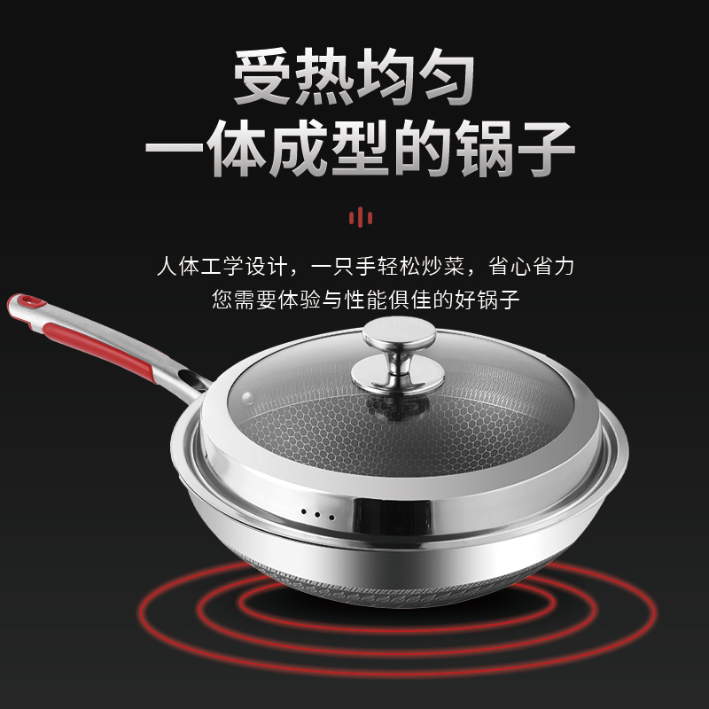 艾逸瑶选 特雷尔蜂窝不沾炒锅32cm CJ-21097高清大图