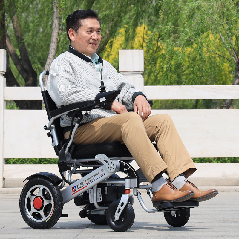 好哥电动轮椅折叠轻便智能全自动残疾人老人代步车带电磁刹车轻松便携