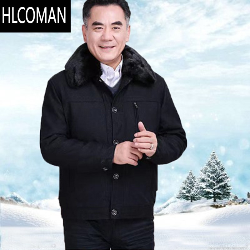 hlcoman中老年棉衣男爸爸装外套冬季棉服加绒加厚70岁老人衣服男爷爷