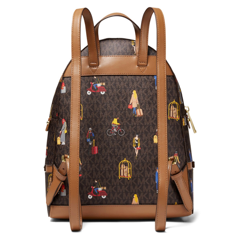 【直营】Michael Kors 迈克·科尔斯 棕色女士背包双肩包 30H9GEZB2O-BROWNMULTI