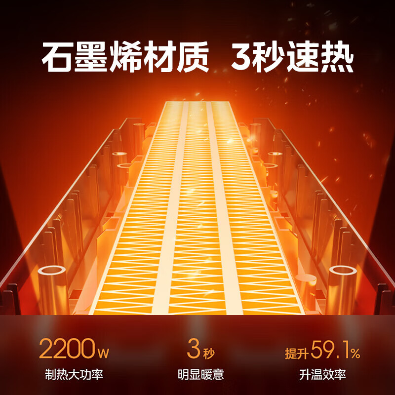 美的HFT22FBR塔式暖风机*高清大图