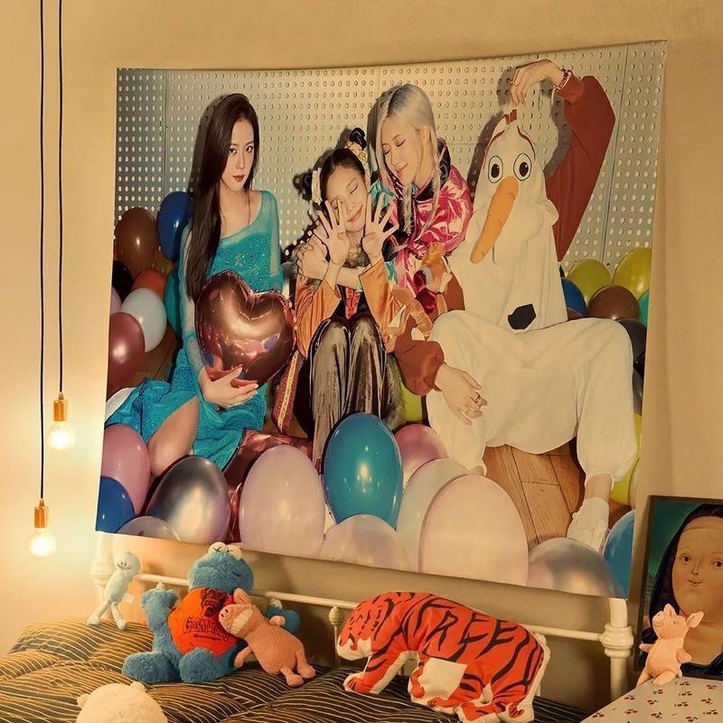 blackpink背景布智秀lisa智妮rosé卧室挂布挂毯宿舍