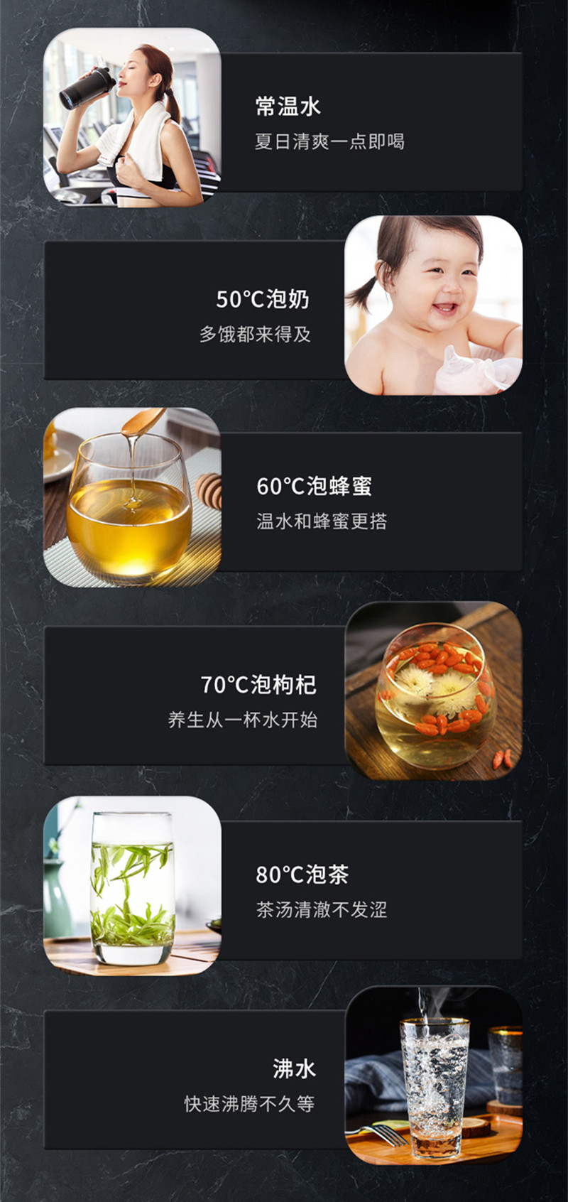 (不含安装)长虹(CHANGHONG) 2200W双管速热 出水即热 六档调温 超大彩显 触控屏 CGX-606管线机高清大图