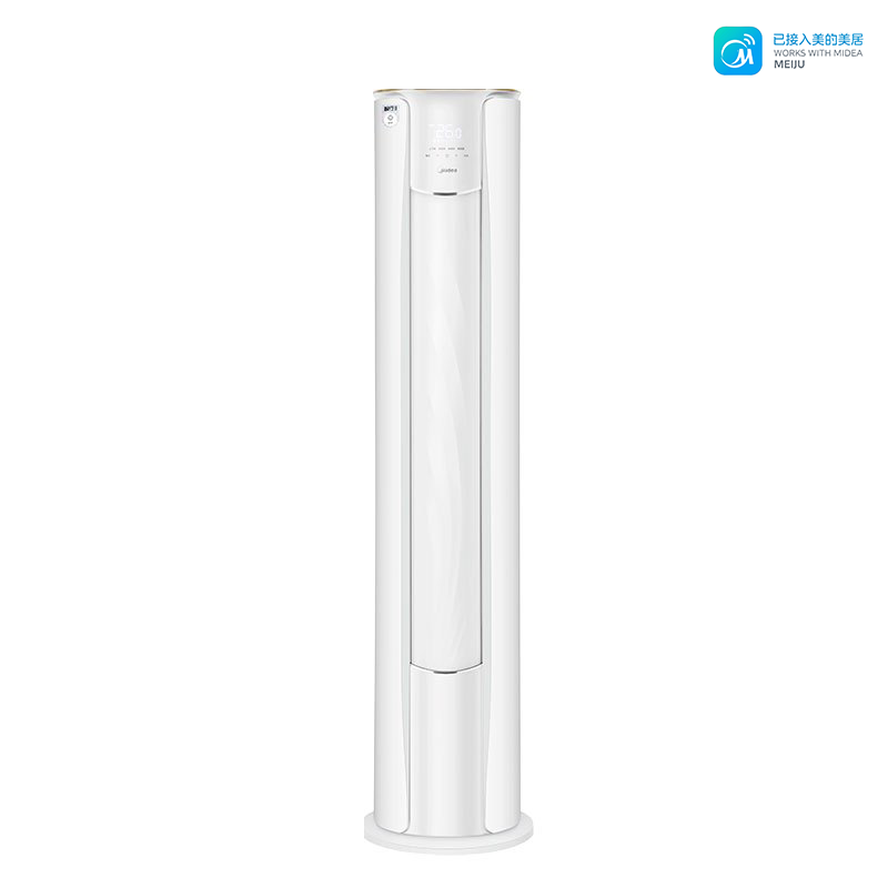 美的空调3匹智行二代 新一级能效柜机变频冷暖大风口家用客厅立式圆柜 KFR-72LW/N8YH2-1