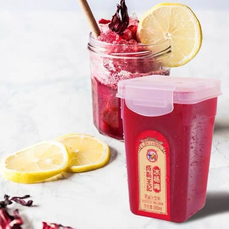 王记冰杨梅汁380ML*4瓶 贵州成有王记冰杨梅汁解暑无色素添加瓶装380ml*6瓶/4瓶果蔬汁图片