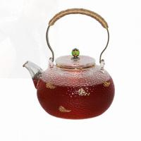 玻璃煮茶壶电陶炉烧水壶锤纹耐热玻璃茶具明火加热耐高温提梁壶