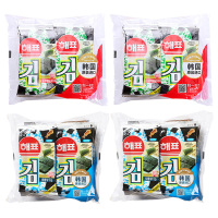 韩国海牌海飘海苔12g*4包即食紫菜片寿司包饭拌饭零食休闲食品(鱿鱼味)