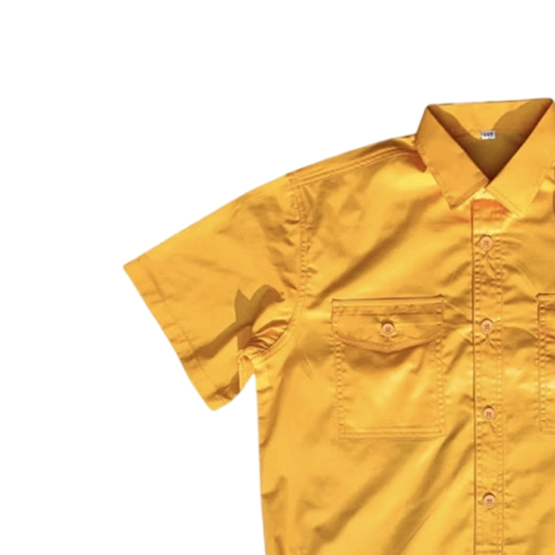 阿祺果 黄色夏季短袖工作服 LB-22Z9 件高清大图