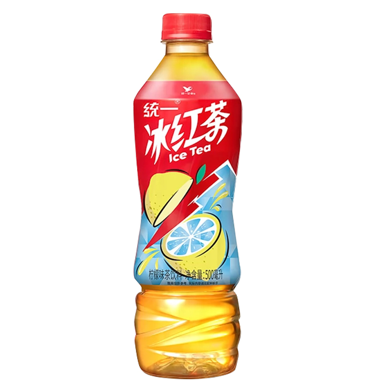 统一 冰红茶 柠檬味 500ml*15瓶 整箱装 新旧包装交替发货高清大图