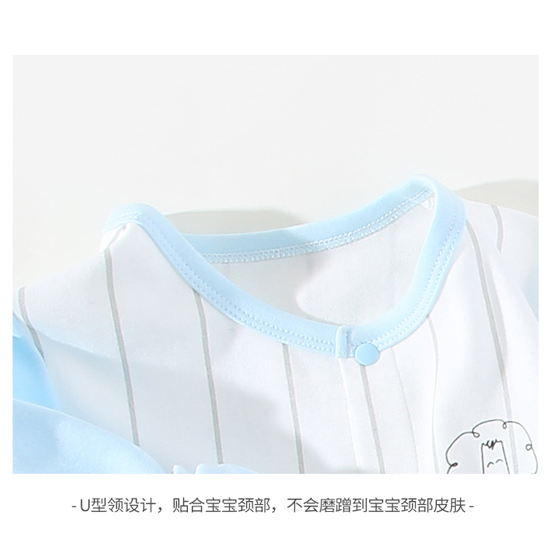 婴儿衣服秋装纯棉长袖连体超网红哈衣男宝宝时尚爬服外出服高清大图