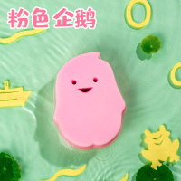 婴儿洗澡海绵儿童沐浴搓澡棉搓泥浴擦卡通洗头刷用品宝宝洗澡神器 企鹅粉