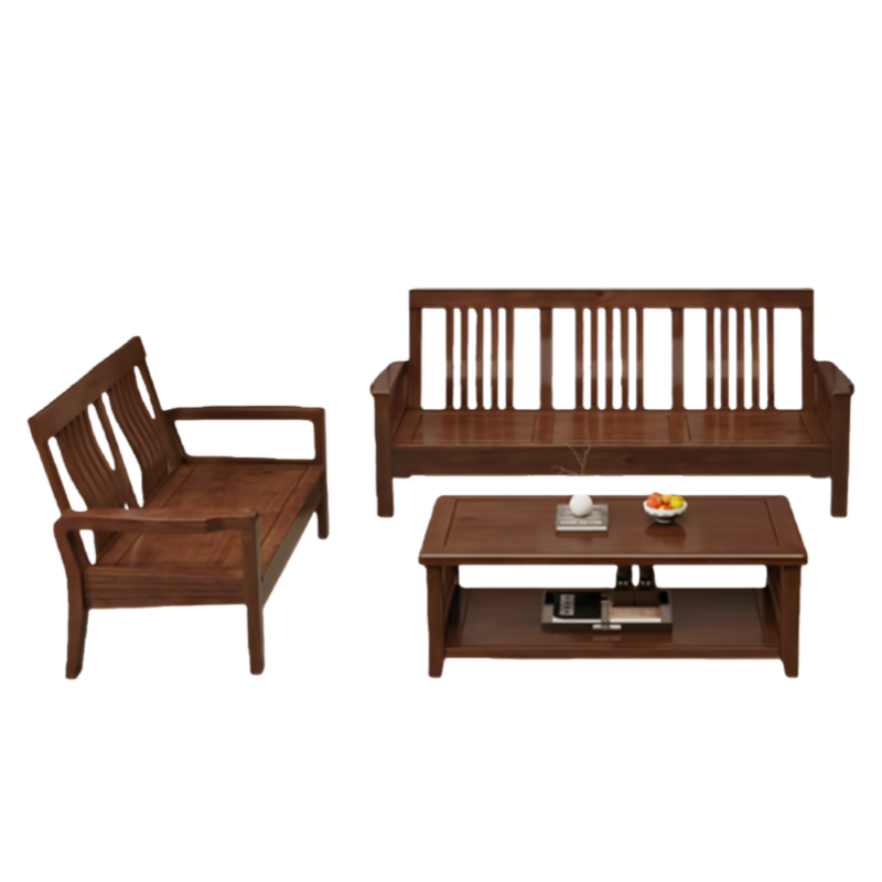 智叶舟沙发茶几组合188*67*90cm(3+2+茶几)套高清大图