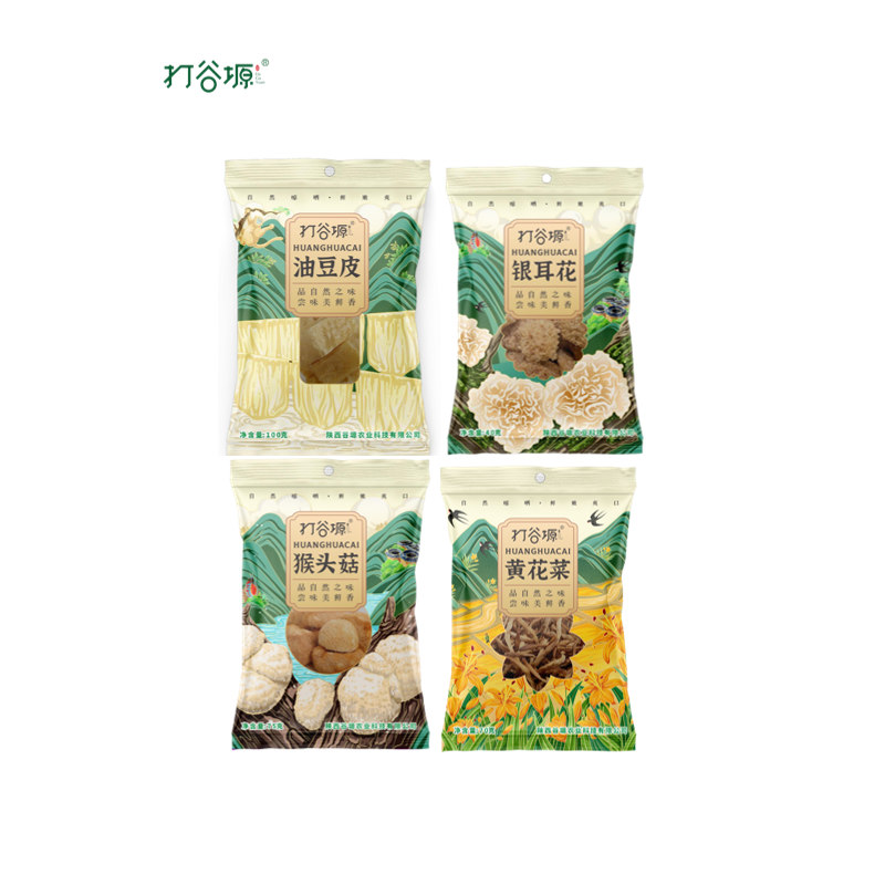 打谷塬 山野荟萃干菜礼盒(8袋装) 790g 盒高清大图