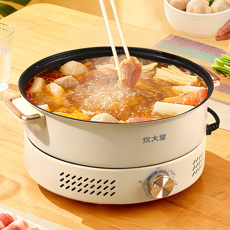 炊大皇COOKER KING多功能三层复合锅具50019系列大容量易洁不粘健康烹饪好帮手高清大图