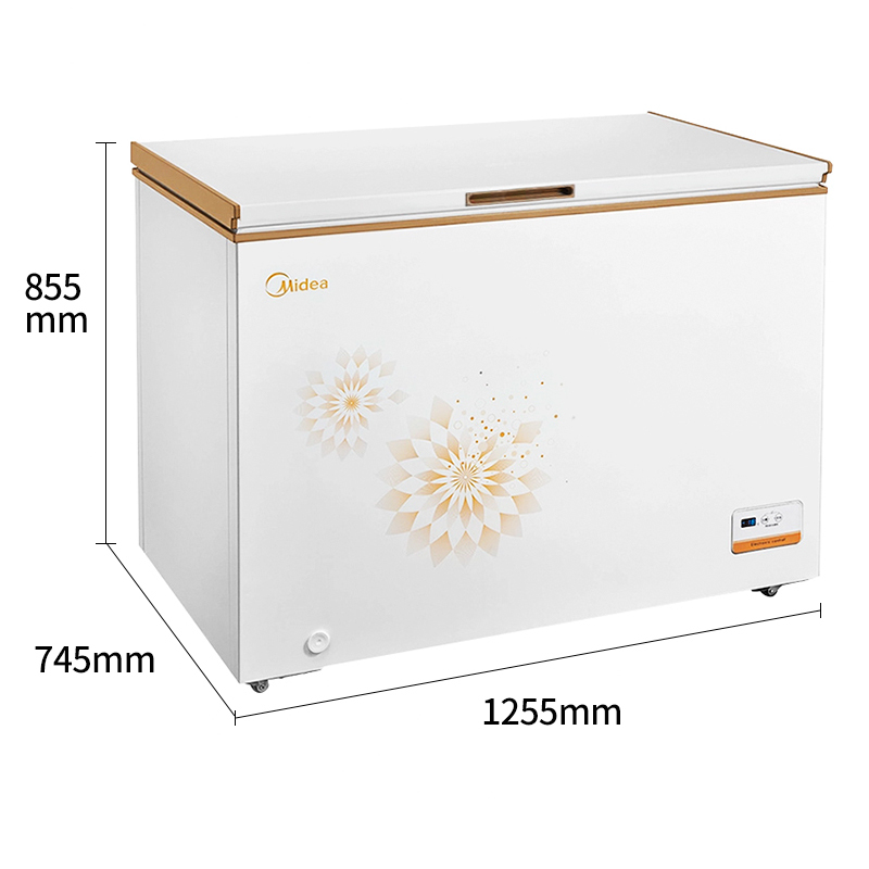 美的(Midea)BD/BC-368KEM 368升商用单温一室冷冻冷藏转换冷柜卧式双顶开门冰柜(白)