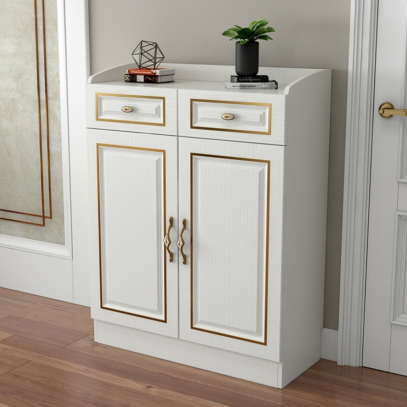 定制鞋柜进门口家用现代简约门厅柜实木色北欧式玄关古达客厅阳台储物