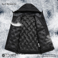 [专柜同款]官方冬季保暖连帽羽绒服男外套80%白鸭绒大码休闲工装时尚男装