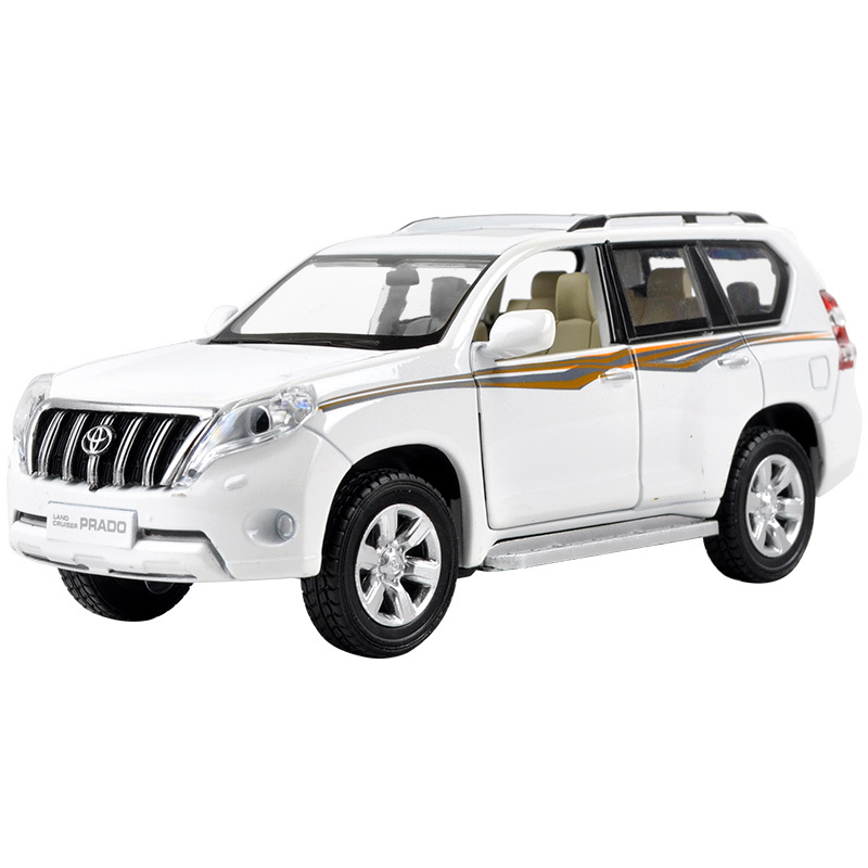 仿真丰田霸道合金小汽车模型普拉多汉兰达车模警车回力儿童玩具车