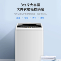 -美的(Midea)全自动波轮洗衣机 8公斤KG 非变频 免清洗 快洗一键脱水 非变频 洗脱一体MB80V331 智利灰