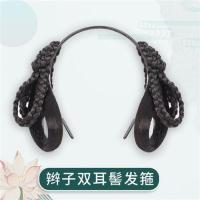 发箍假发一体百搭古风汉服新手手残党发髻懒人简单明制古装垫发包 辫子双耳髻发箍