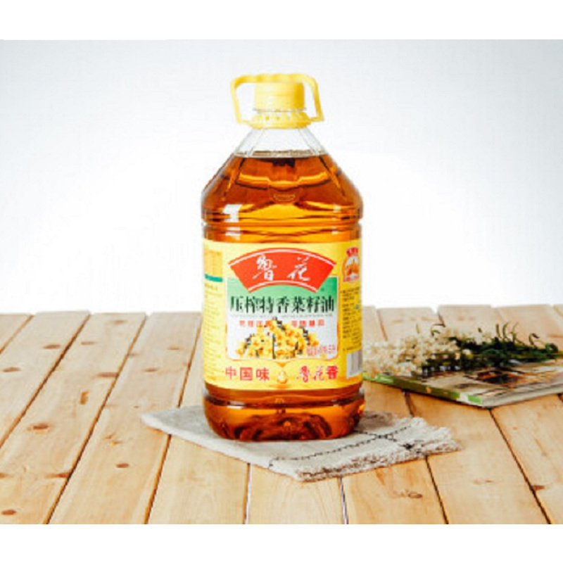 鲁花 食用油 非转基因 压榨 特香菜籽油 5L 4桶/箱 单桶价格 1箱起订